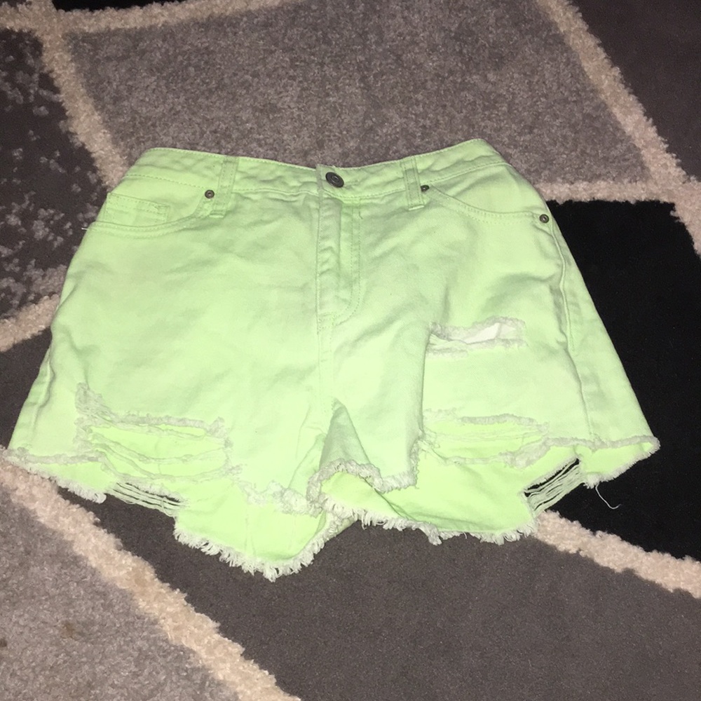 Size 5 cute neon NO BO high waisted shorts